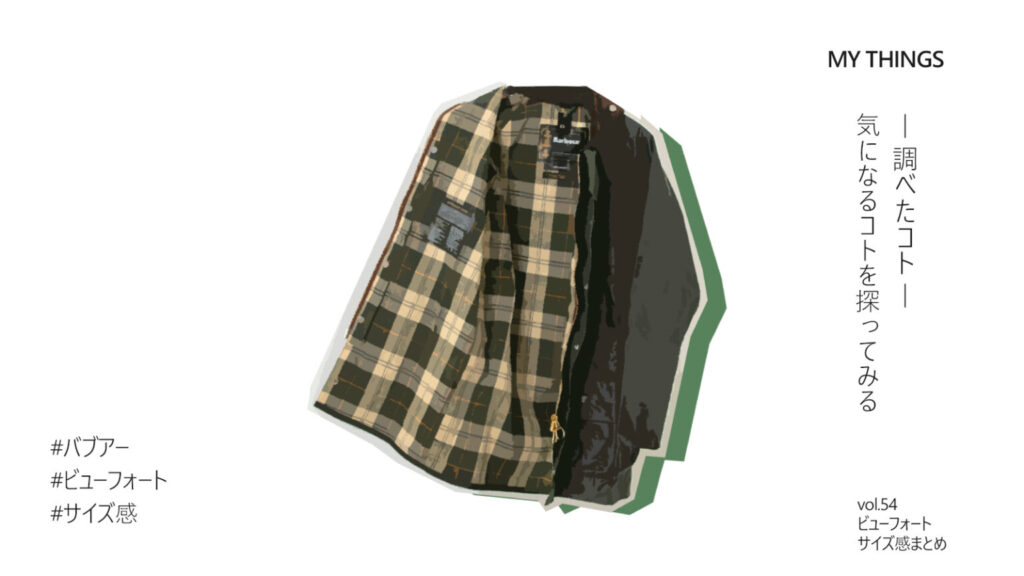 バブアーのビューフォートのサイズ感